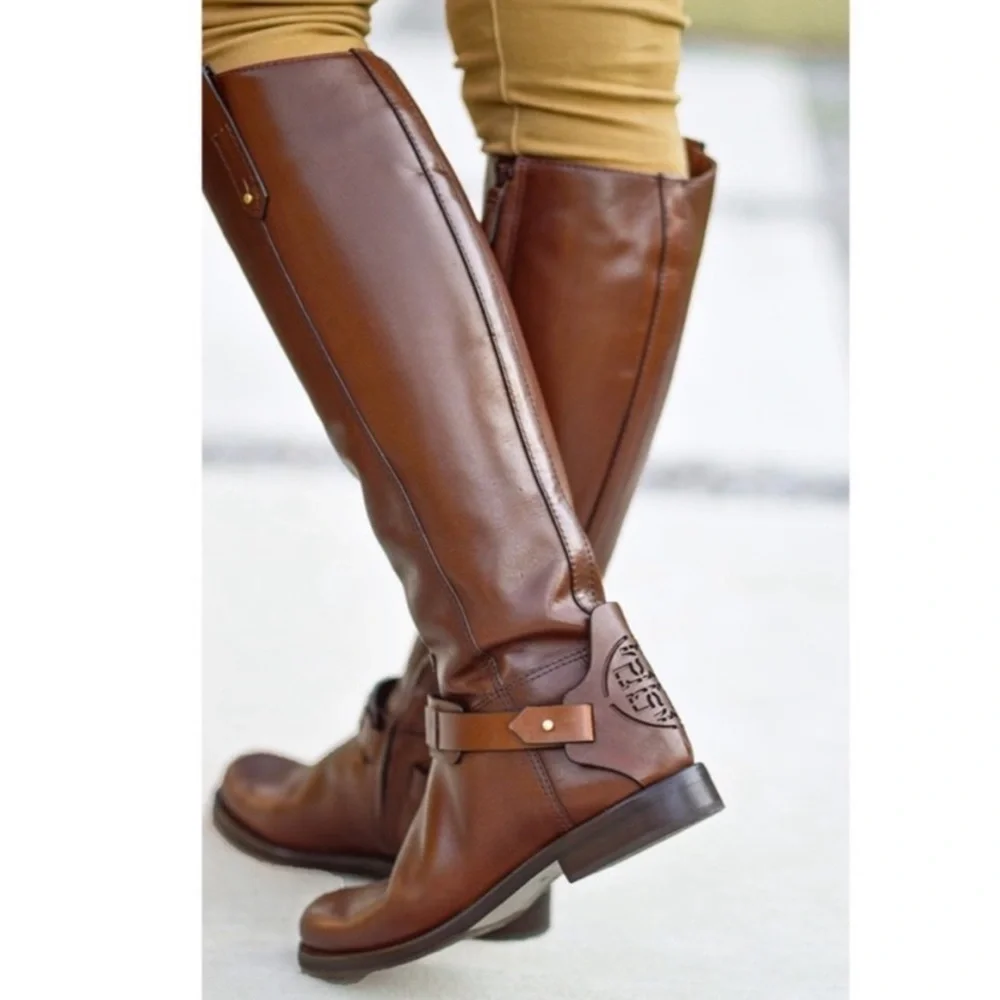 Tory Burch Derby Riding Boot in Almond 8.5. Worn once!!!